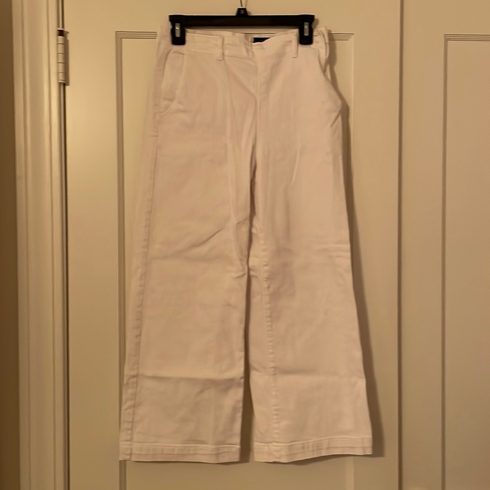 AG white crop jeans